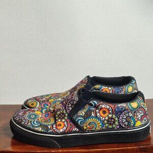 Yes We‎ Vibe Sneakers Womens Size 8 AOP Retro Classic Slip On